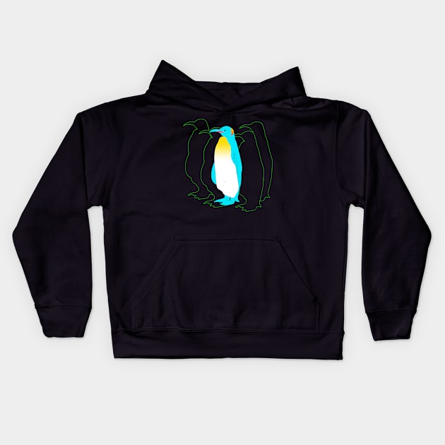 Emperor penguin Aptenodytes forsteri Kids Hoodie by Namwuob